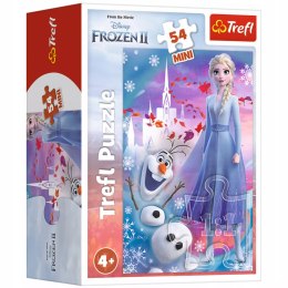 Puzzle 54 mini Frozen Kraina Lodu Elsa i Olaf 54 elementy Trefl 19640