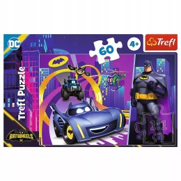 Puzzle Batwheels 60 elementów Batman i jego pojazdy Trefl 17400