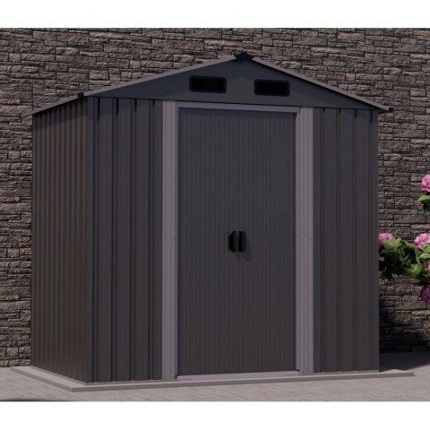 DOMEK OGRODOWY NARZĘDZIOWY METALOWY 125X195X207CM SASKA GARDEN DOMEK OGRODOWY NARZĘDZIOWY METALOWY 125X195X207CM SASKA GARDEN