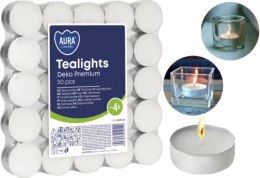 AURA Podgrzewacze Tealights Deko Premium 4h 50 szt. pf10-50s