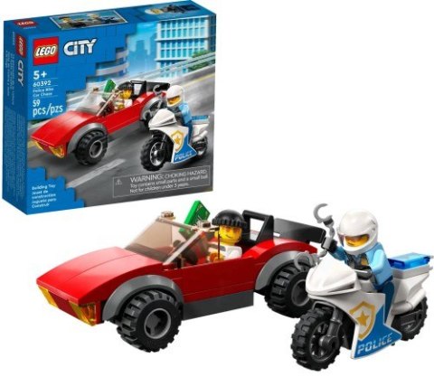 60392 - LEGO City - Motocykl policyjny - pościg za samochodem