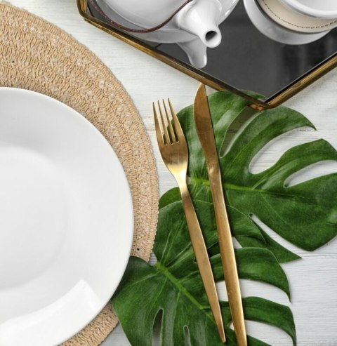 Podkładka na stół Boho 9 beżowa średnica 38 Eurofirany Podkładka na stół Boho 9 beżowa średnica 38 Eurofirany