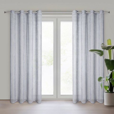 Firana gotowa 140x250 Neli srebrna Eurofirany Firana gotowa 140x250 Neli srebrna Eurofirany