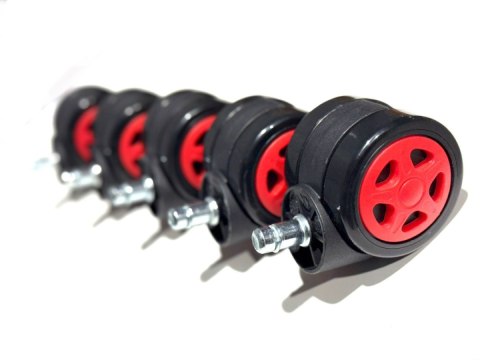Koła kauczukowe Black RED - 5 sztuk Koła kauczukowe Black RED - 5 sztuk