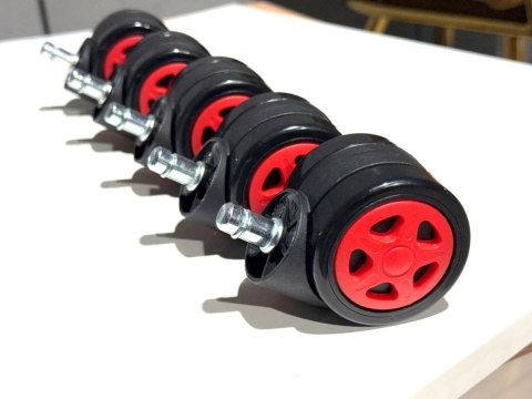 Koła kauczukowe Black RED - 5 sztuk Koła kauczukowe Black RED - 5 sztuk