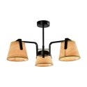 Amberg lampa sufitowa czarny 3x40W E14 aba¿ur ¿ó³ty