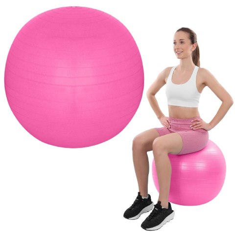 PIŁKA DO ĆWICZEŃ FITNESS 75CM ANTIBURST RÓŻOWA XQMAX PIŁKA DO ĆWICZEŃ FITNESS 75CM ANTIBURST RÓŻOWA XQMAX