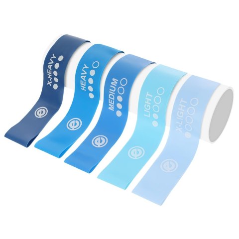 ZESTAW 5 GUM DO ĆWICZEŃ TPE BLUE BAND ENERO FIT ZESTAW 5 GUM DO ĆWICZEŃ TPE BLUE BAND ENERO FIT