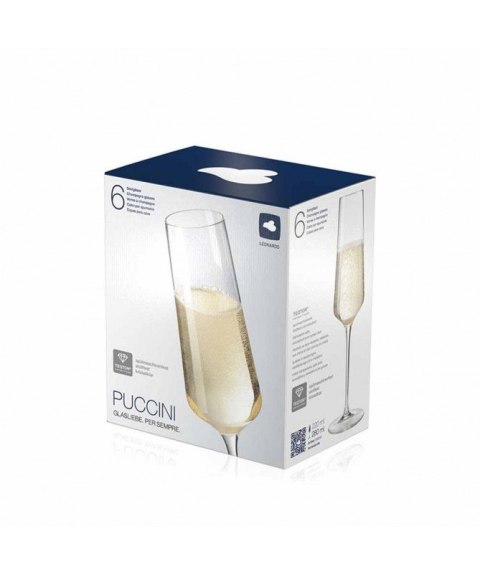 Zestaw 6 kieliszków do szampana 280ml PUCCINI Zestaw 6 kieliszków do szampana 280ml PUCCINI