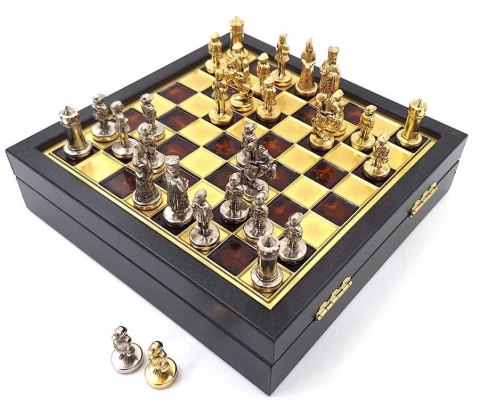 Ekskluzywne szachy metalowe Dynastia Macedońska - Szachownica 20x20cm - SK1 Ekskluzywne szachy metalowe Dynastia Macedońska - Szachownica 20x20cm - SK1