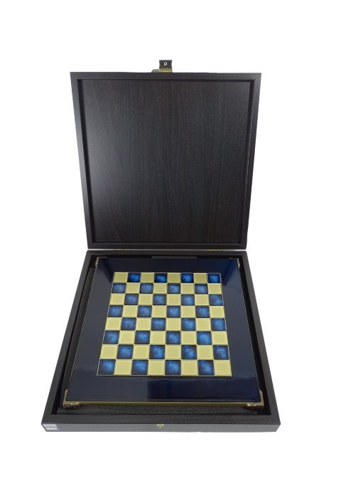 Ekskluzywne szachy mosiężne - okres grecko-rzymski S3BBLU 28x28cm Ekskluzywne szachy mosiężne - okres grecko-rzymski S3BBLU 28x28cm