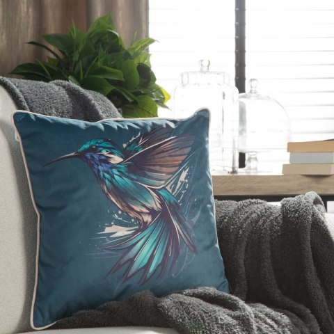 Poszewka dekoracyjna 45x45 Velvet 139 turkusowa ptak welurowa Eurofirany Poszewka dekoracyjna 45x45 Velvet 139 turkusowa ptak welurowa Eurofirany