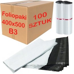 Foliopaki Kurierskie Białe B3 400x500mm - 100 szt.