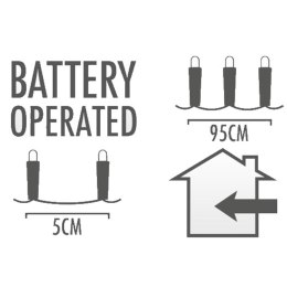 LAMPKI DRUCIKI NA BATERIE GIRLANDA 100 LED CIEPŁY BIAŁY