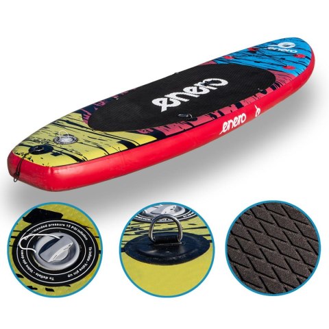 ZESTAW - DESKA SUP 135KG DMUCHANA ENERO 300x76x15CM BLACK ZESTAW - DESKA SUP 135KG DMUCHANA ENERO 300x76x15CM BLACK