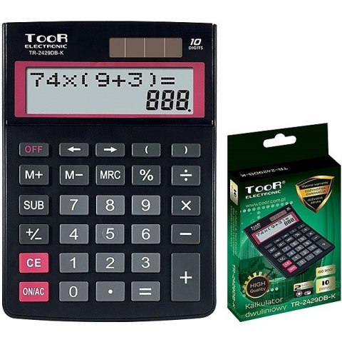 Kalkulator Toor TR-2429DB-K czarny Kalkulator Toor TR-2429DB-K czarny