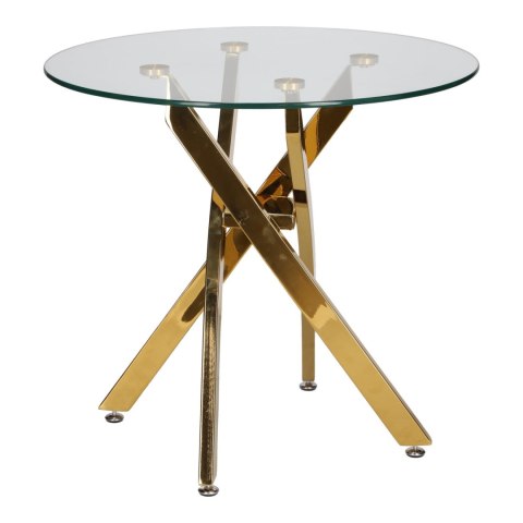 Stolik kawowy Amber 60cm transparentny/ złoty Stolik kawowy Amber 60cm transparentny/ złoty
