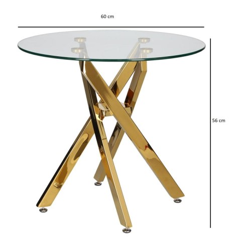 Stolik kawowy Amber 60cm transparentny/ złoty Stolik kawowy Amber 60cm transparentny/ złoty