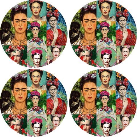 Zestaw podkładek na stół okrągłych 4D - MODERN FRIDA Zestaw podkładek na stół okrągłych 4D - MODERN FRIDA