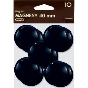 Magnesy do tablic Grand śr.40mm czarne (10) Magnesy do tablic Grand śr.40mm czarne (10)