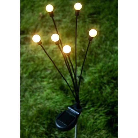 LAMPA SOLARNA TAŃCZĄCE NA WIETRZE KULECZKI BIAŁE 6 LED 72CM LAMPA SOLARNA TAŃCZĄCE NA WIETRZE KULECZKI BIAŁE 6 LED 72CM