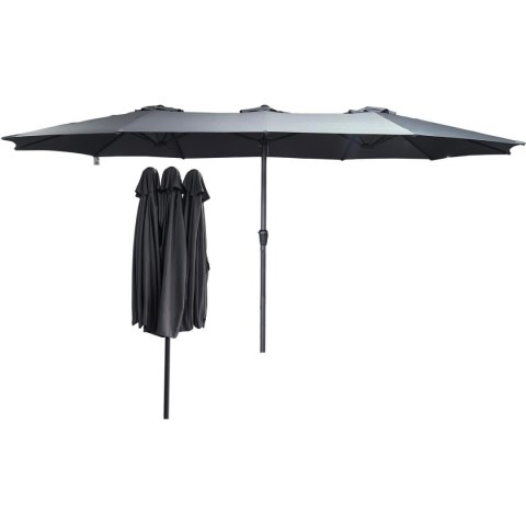 PARASOL OGRODOWY XXXL 2.7x4.6M SZARY SASKA GARDEN PARASOL OGRODOWY XXXL 2.7x4.6M SZARY SASKA GARDEN