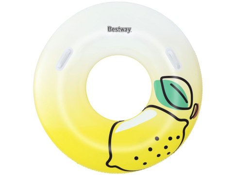 Bestway Dmuchane koło do pływania z uchwytami CYTRYNKA 114 CM 36448 Bestway Dmuchane koło do pływania z uchwytami CYTRYNKA 114 CM 36448