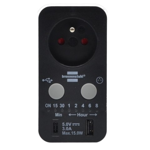 Elektroniczny sterownik czasowy USB i USB C IP20 Brennenstuhl 1506181 Elektroniczny sterownik czasowy USB i USB C IP20 Brennenstuhl 1506181