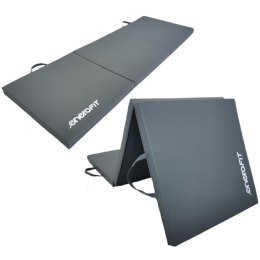 MATERAC GIMNASTYCZNY SKŁADANY 180x60x5CM SZARY ENERO FIT