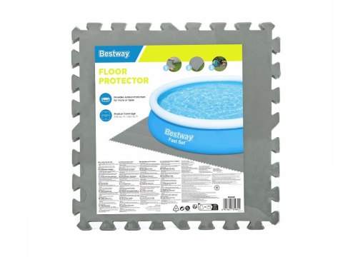 Bestway Piankowa mata pod basen SZARY 50cmx50cm 58639 Bestway Piankowa mata pod basen SZARY 50cmx50cm 58639