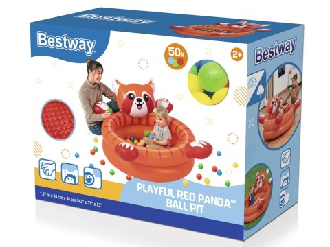Suchy basen czerwona PANDA z kulkami 107x 94cm Bestway+50 kulek 52702 Suchy basen czerwona PANDA z kulkami 107x 94cm Bestway+50 kulek 52702