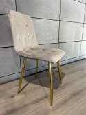 Krzesło tapicerowane BORGO VELVET LIGHT GREY GOLD II GATUNEK