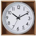 ZEGAR ŚCIENNY PP 20CM - SREBRNY