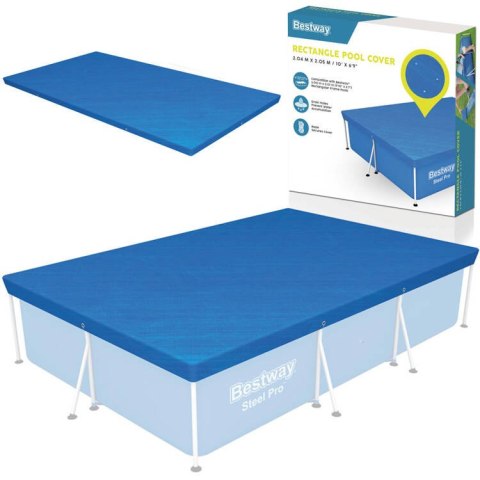 Bestway Uniwersalna Pokrywa na basen stelażowy 300 x 201 cm 58106 Bestway Uniwersalna Pokrywa na basen stelażowy 300 x 201 cm 58106