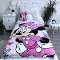 Koc flanelowy 100x150 Myszka Minnie róż (coral)