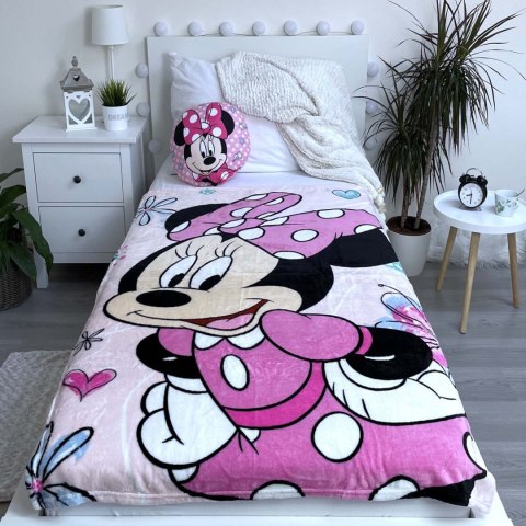 Koc flanelowy 100x150 Myszka Minnie róż (coral) Koc flanelowy 100x150 Myszka Minnie róż (coral)