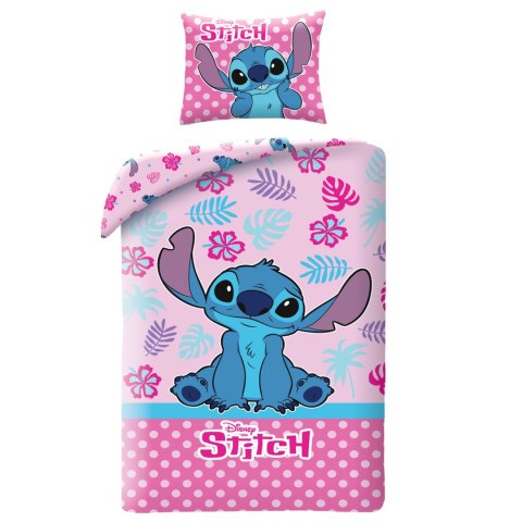 Pościel bawełna 140x200+1p70x90 Lilo i Stitch różowy Pościel bawełna 140x200+1p70x90 Lilo i Stitch różowy