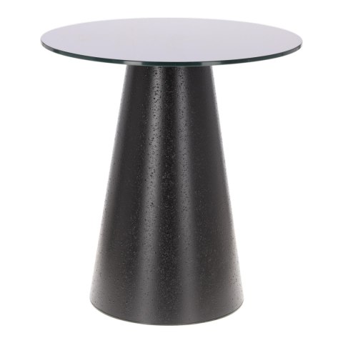 Stolik kawowy Soleilo szklany okrągły 60cm czarny Stolik kawowy Soleilo szklany okrągły 60cm czarny
