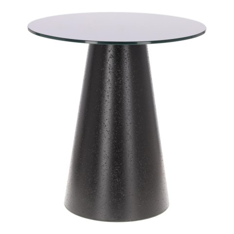 Stolik kawowy Soleilo szklany okrągły 60cm czarny Stolik kawowy Soleilo szklany okrągły 60cm czarny