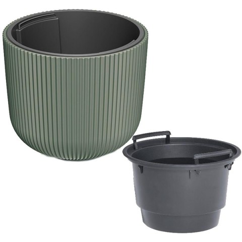DONICZKA DO KWIATÓW MILLY ŚR 24CM ZIELONA PINIA DONICZKA DO KWIATÓW MILLY ŚR 24CM ZIELONA PINIA
