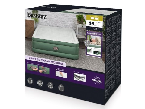 Bestway Dmuchany materac dwuosobowy samopompujący 203x152x46cm 69646 Bestway Dmuchany materac dwuosobowy samopompujący 203x152x46cm 69646