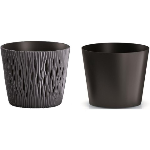 DONICZKA SANDY ROUND ŚR 16CM - ANTRACYT DONICZKA SANDY ROUND ŚR 16CM - ANTRACYT