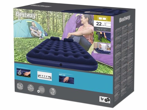 Bestway Materac dmuchany welur 203x152 cm 67374 Bestway Materac dmuchany welur 203x152 cm 67374