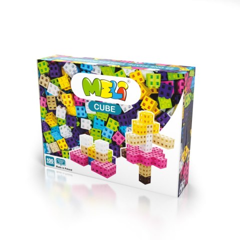 Komplet klocków konstrukcyjnych - Meli Cube Pink 100 el. Komplet klocków konstrukcyjnych - Meli Cube Pink 100 el.