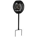 LAMPA SOLARNA KULA RATTAN CZARNA PROGARDEN