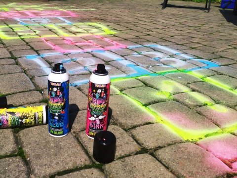 Tuban neonowa Kreda spray zrób graffiti ZA4518 Tuban neonowa Kreda spray zrób graffiti ZA4518