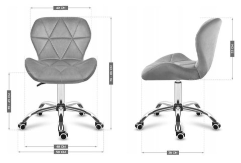 Krzesło obrotowe VASTO OFFICE PU BLACK + GREY SMOKE Krzesło obrotowe VASTO OFFICE PU BLACK + GREY SMOKE