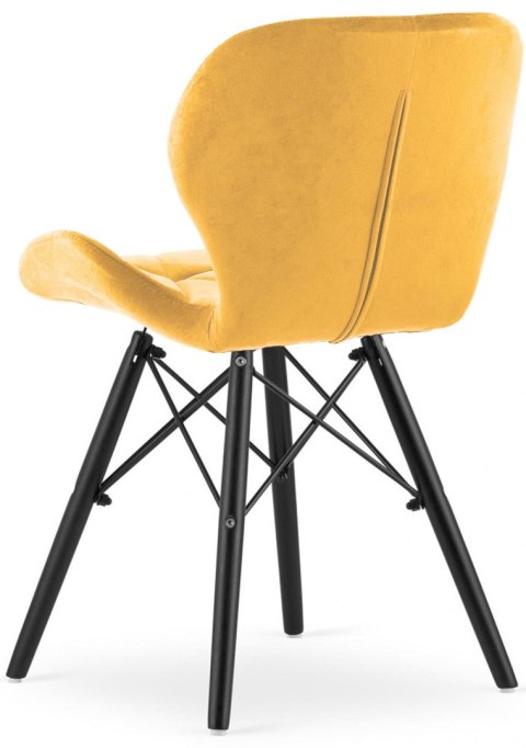 Krzesło tapicerowane VASTO MUSTARD VELVET SMOKE Krzesło tapicerowane VASTO MUSTARD VELVET SMOKE