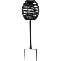 LAMPA SOLARNA KULA RATTAN CZARNA PROGARDEN