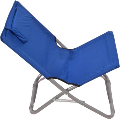 LEŻAK PLAŻOWY SKŁADANY Z ZAGŁÓWKIEM 47X61X37- 58CM GRANATOWY LEŻAK PLAŻOWY SKŁADANY Z ZAGŁÓWKIEM 47X61X37- 58CM GRANATOWY